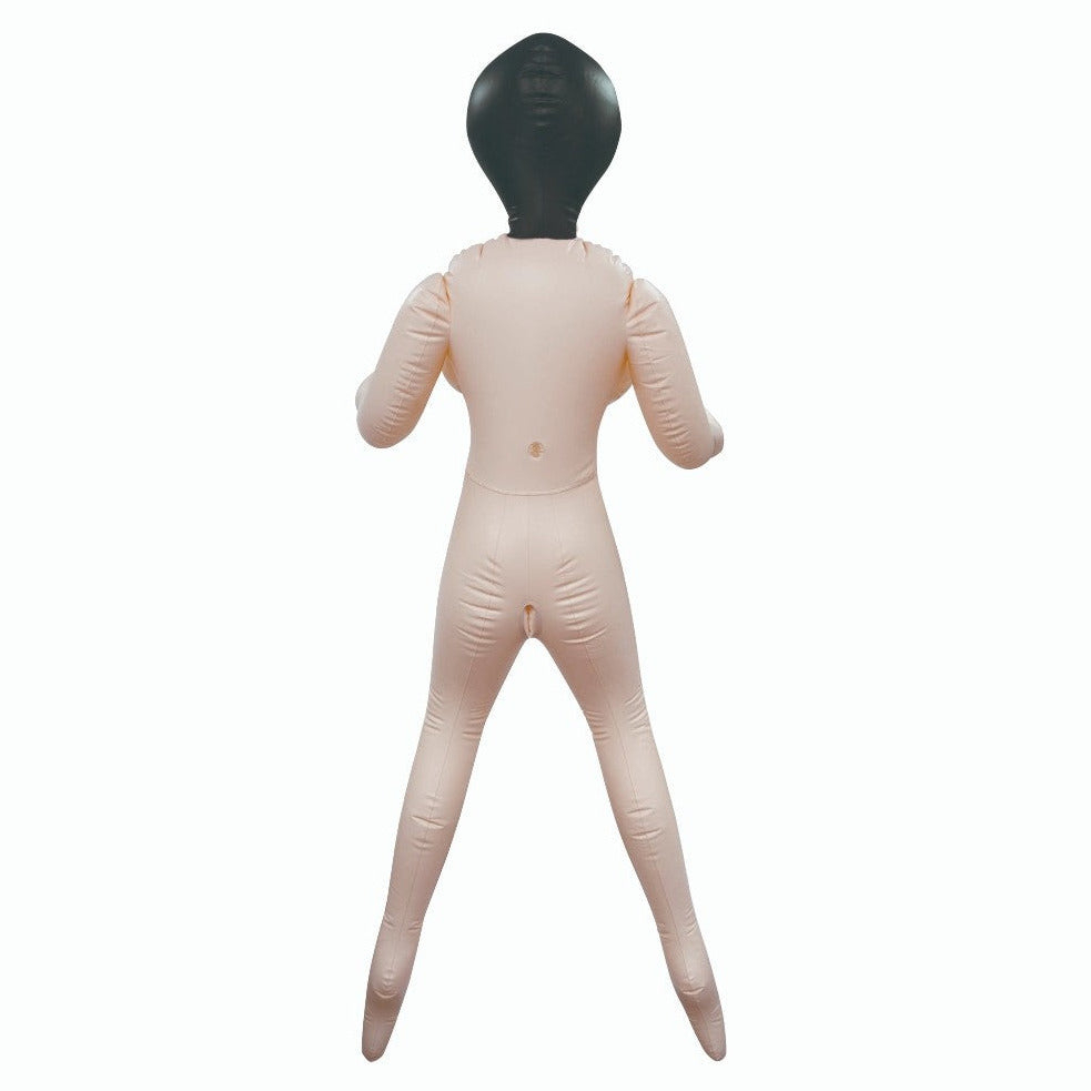 Hussy Standing Pose PVC Inflatable Love Sex Doll 2 Tempting Holes Brunette