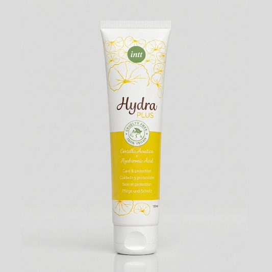 Tube of Hydra Plus Lube with a white background