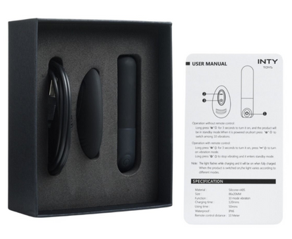 INTY Toys Pulse Soft Silicone Remote Control Bullet Clit Vibrator Waterproof