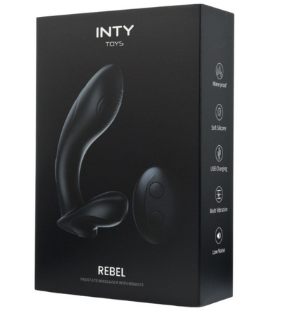 INTY Toys Rebel Male Prostate Massager Remote Controlled Anal Butt Plug Vibrator Silicone
