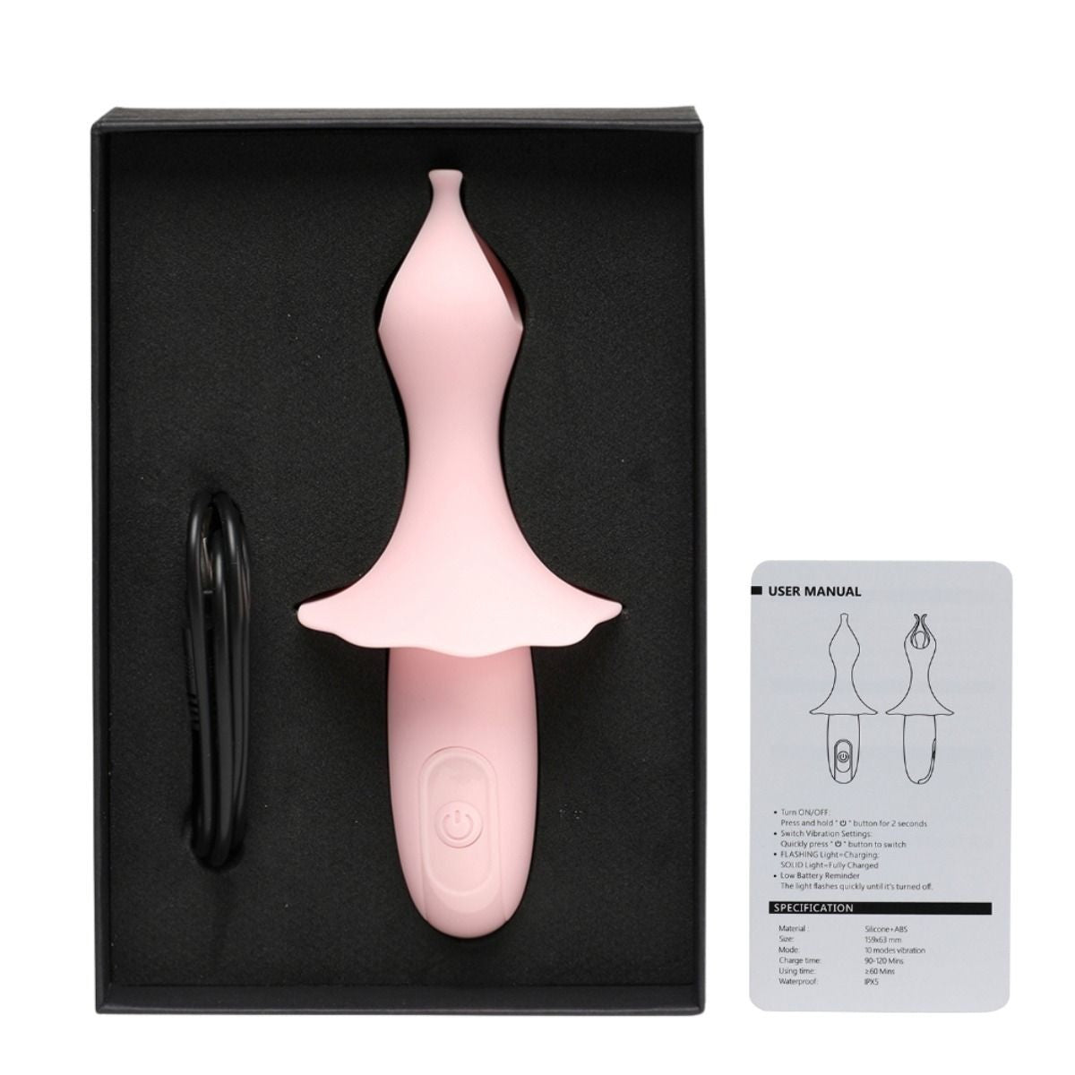 INTY Toys Tulip Silicone Multi Speed Bullet Wand Clit G-Spot Vibrator Waterproof