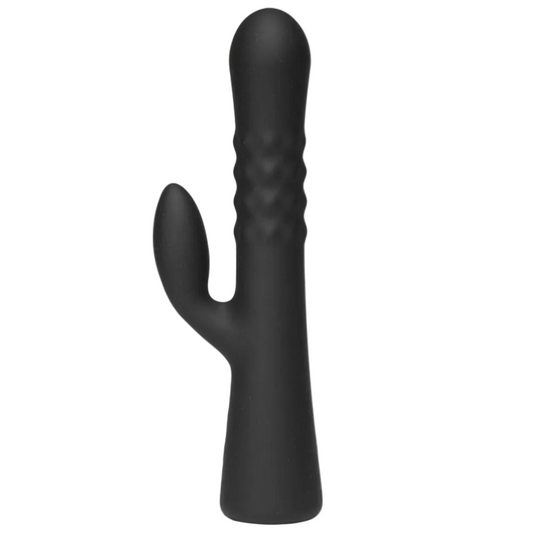 INTY Toys Wave Swelling Dual Vibrator Rabbit Clit G-Spot Silicone Wand Massager