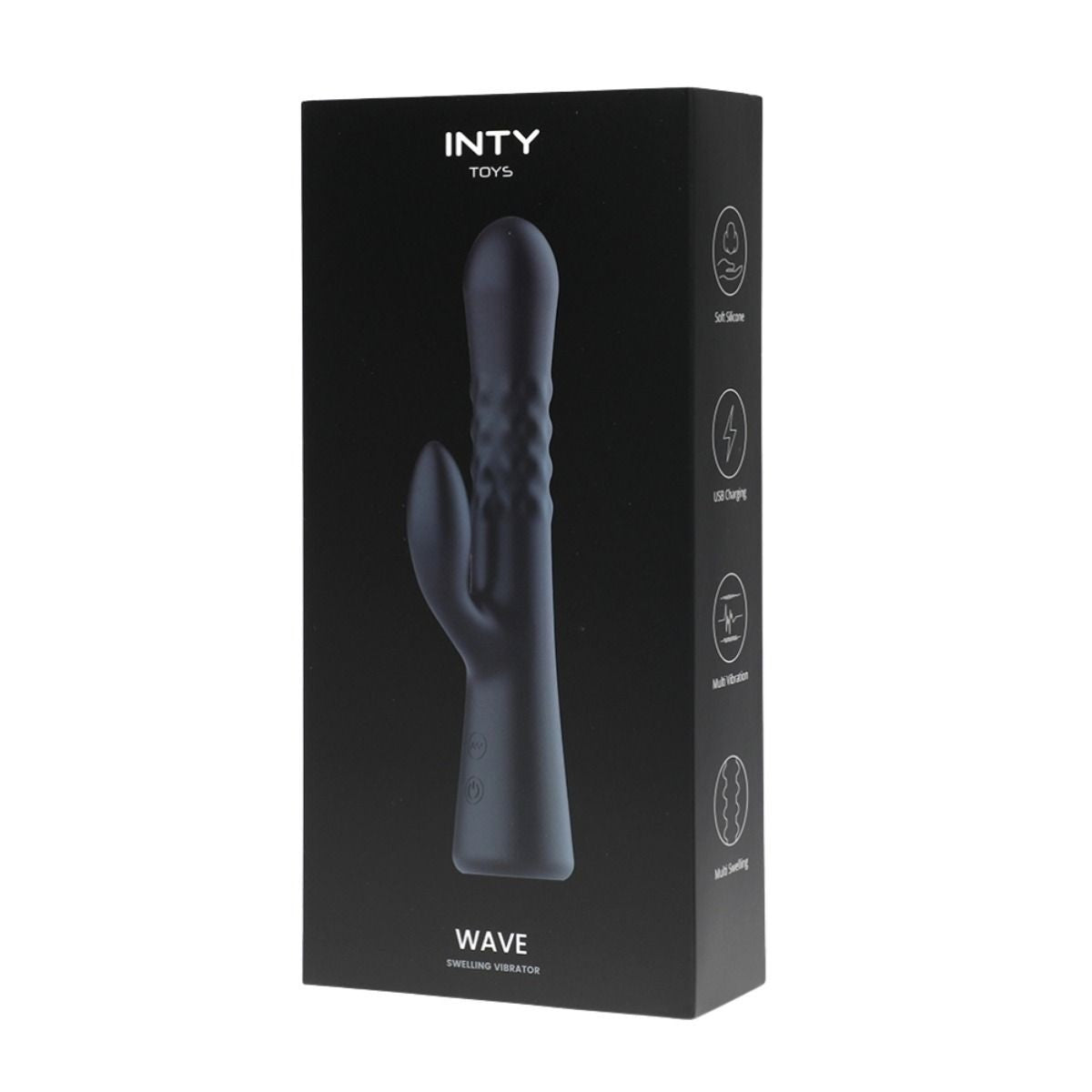 Black packaging of INTY Toys Wave product on a white background