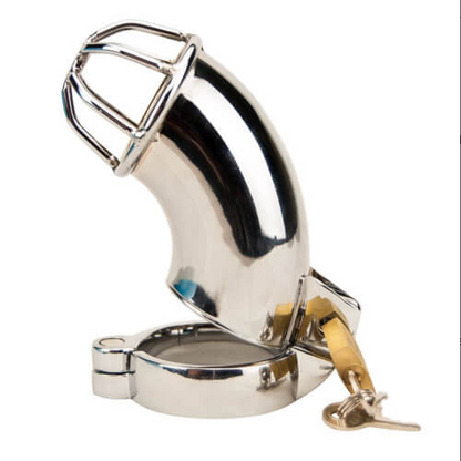 Impound Exhibition Male Chastity Device Orgasm Denial Steel Penis Cage CBT Kit