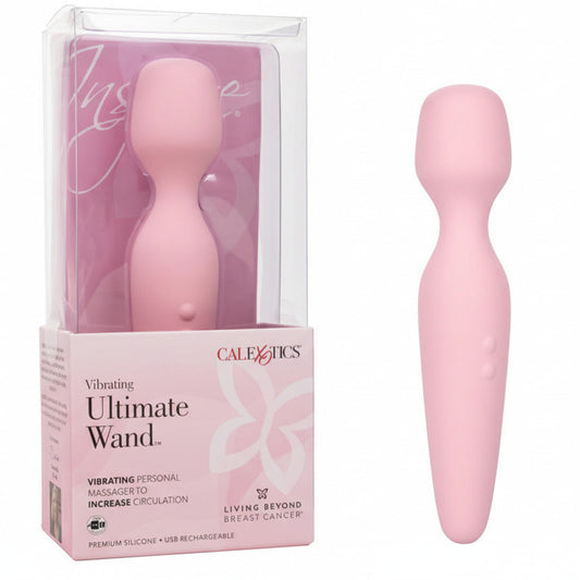 Pink vibrating wand with packaging displaying 'Calexotics' branding.