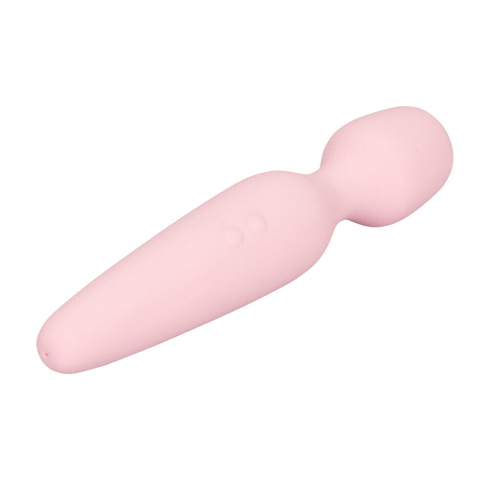 Pink silicone wand on a white background