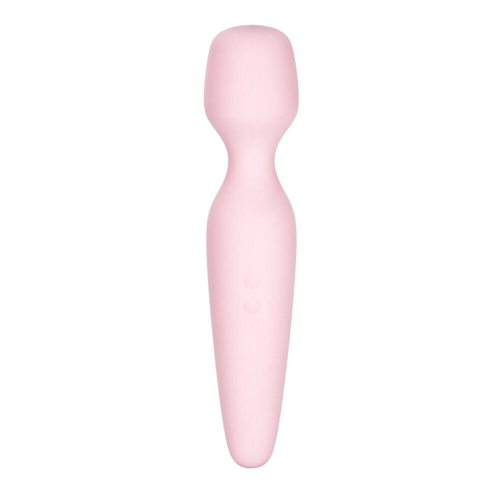 Pink silicone wand on a white background