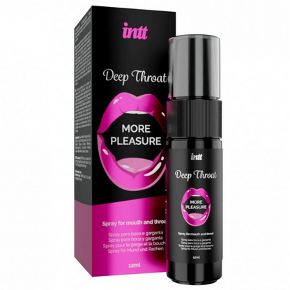 Intt Deep Throat spray with packaging on a white background