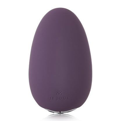 Purple egg-shaped product with a brand logo on a white background