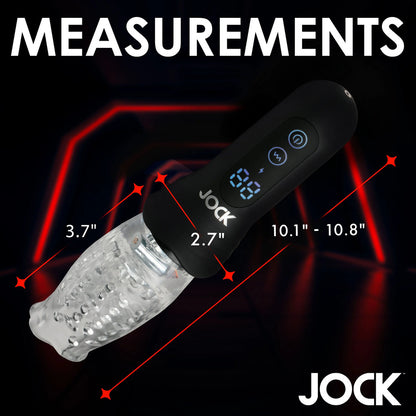 Measurement of auto stroker with digital display and Jock branding on a black background