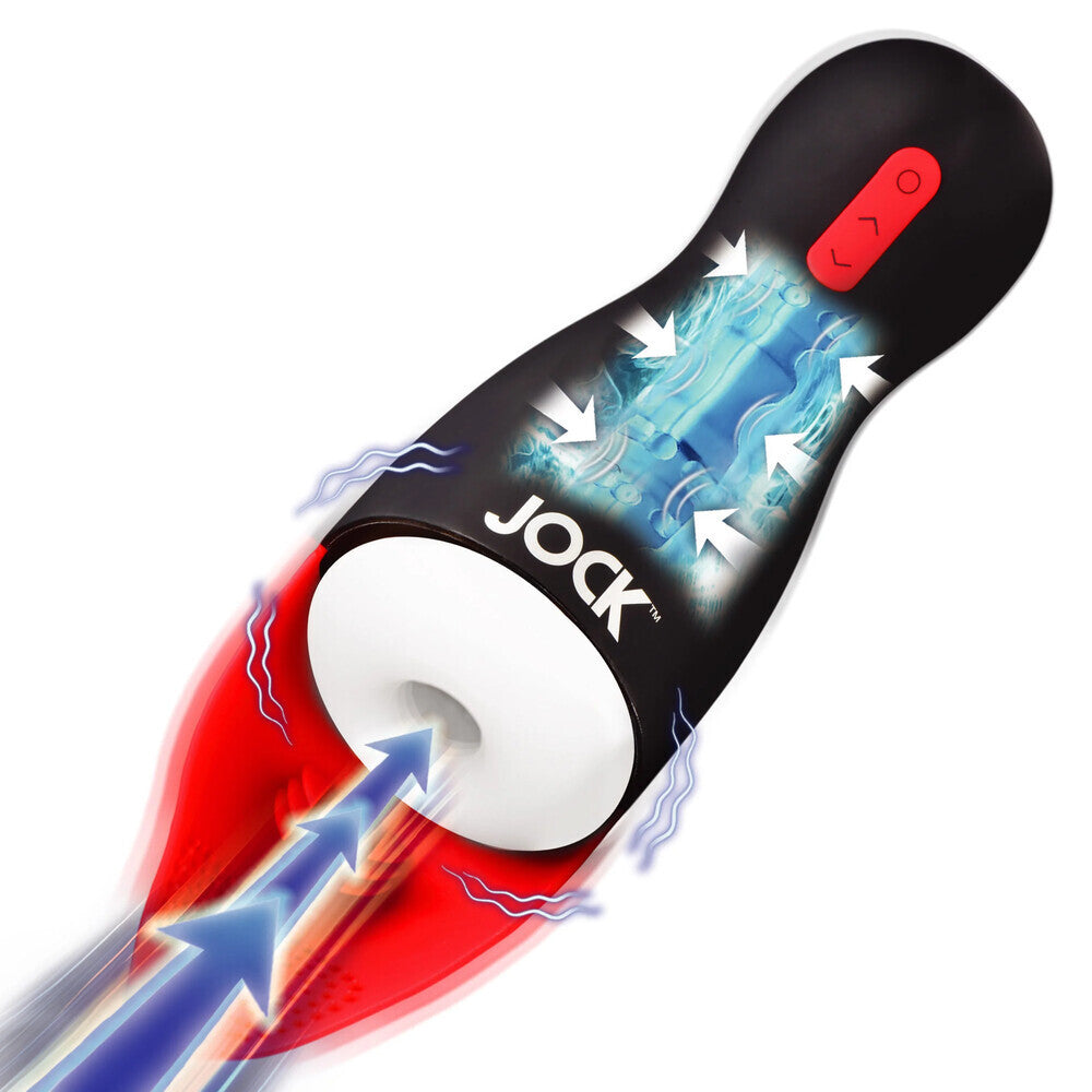 Black and red device with 'JOCK' branding on a white background