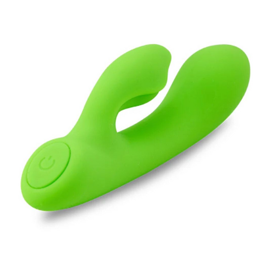 Jolie Nubii Warming Multi-Speed Waterproof Rabbit Clitoral G-Spot Vibrator Lime