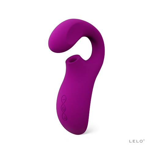 LELO Enigma Dual Stimulation Sonic Air-Pulse Clitoral G-Spot Massager Deep Rose