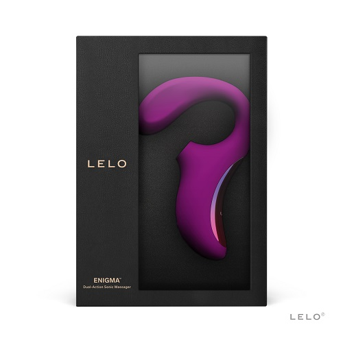 LELO Enigma Dual Stimulation Sonic Air-Pulse Clitoral G-Spot Massager Deep Rose