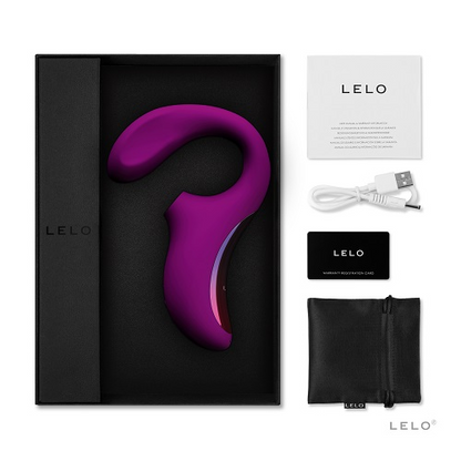 LELO Enigma Dual Stimulation Sonic Air-Pulse Clitoral G-Spot Massager Deep Rose