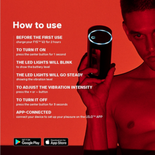 LELO F1S VX2 AI Interactive Male Masturbator Blue App Controlled VR AR Silicone