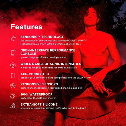 LELO F1S VX2 AI Interactive Male Masturbator Red App Controlled VR AR Silicone