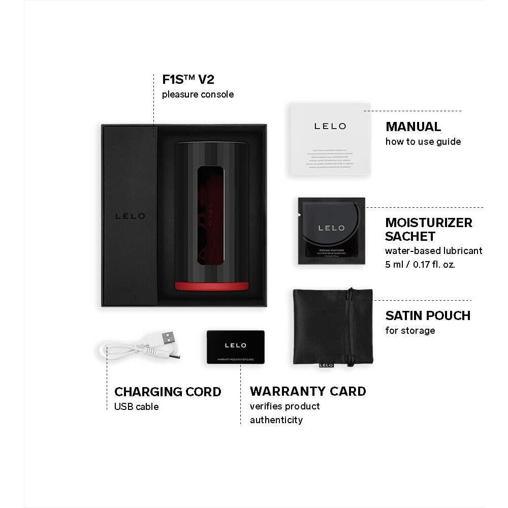 LELO F1S VX2 AI Interactive Male Masturbator Red App Controlled VR AR Silicone