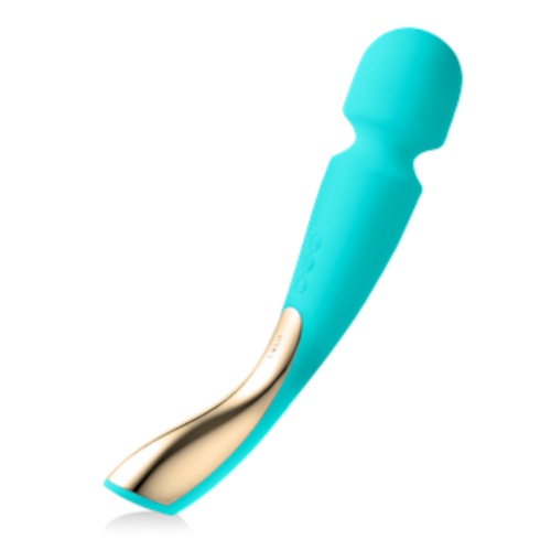 Turquoise and gold tool on a white background