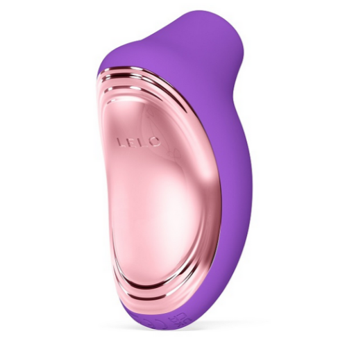 Purple and rose gold device with 'Lelo' branding on a white background
