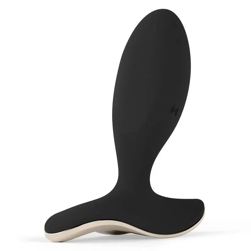 LELO Surfer 2 Unisex Anal Vibrating Plug Silicone App Controlled Black on a white background
