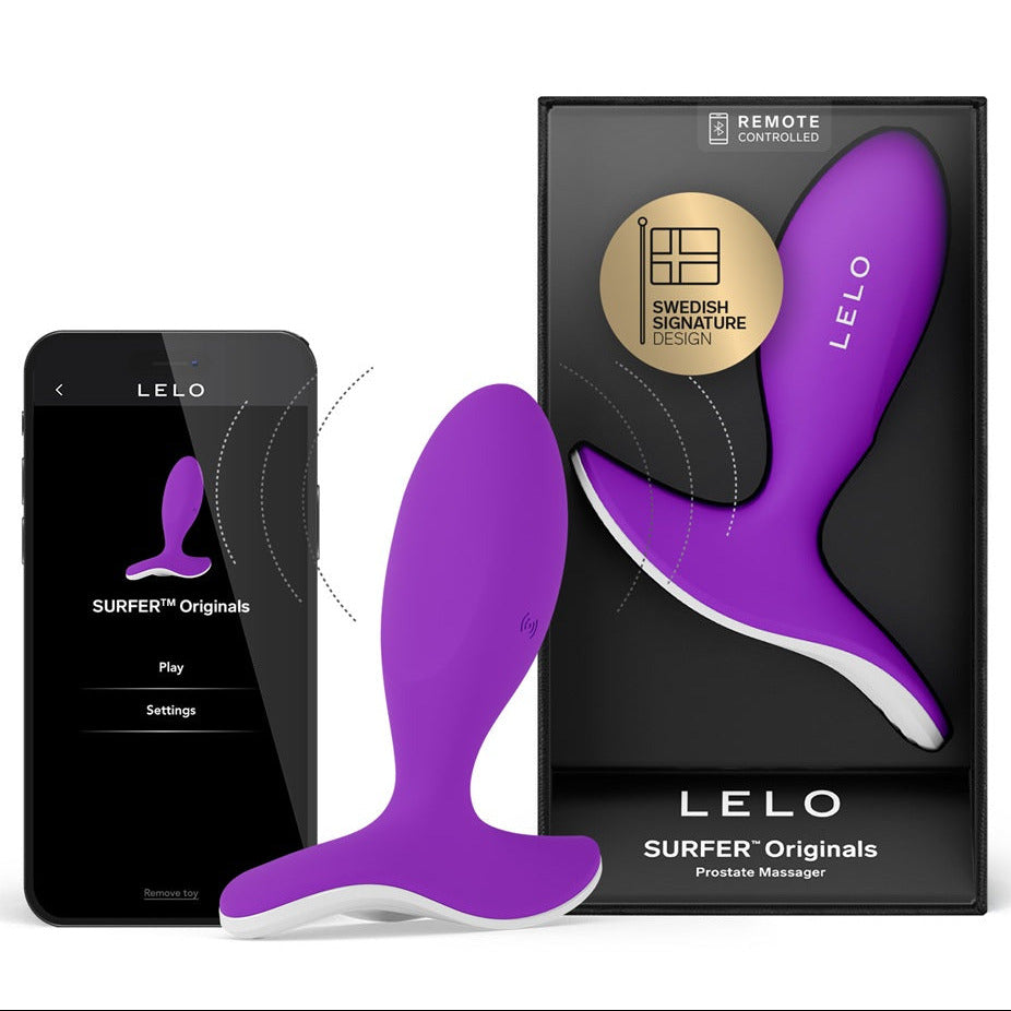 LELO Surfer Originals Anal Vibrating Prostate Butt Plug on a white background