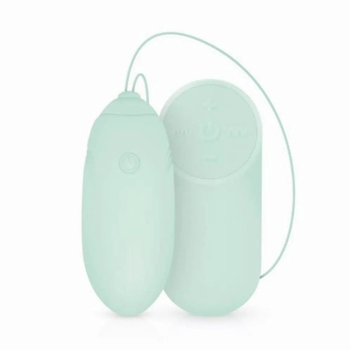 LUV EGG Soft Silicone 12 Vibration Settings Green Remote Control Love Egg on a white background