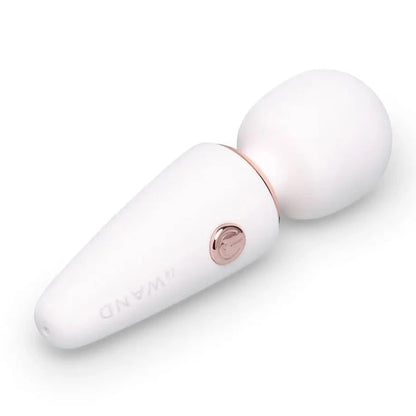 White and rose gold electronic device on a white background