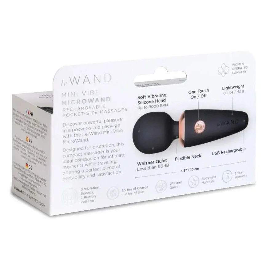 Package of a WAND mini-vibe on a white background
