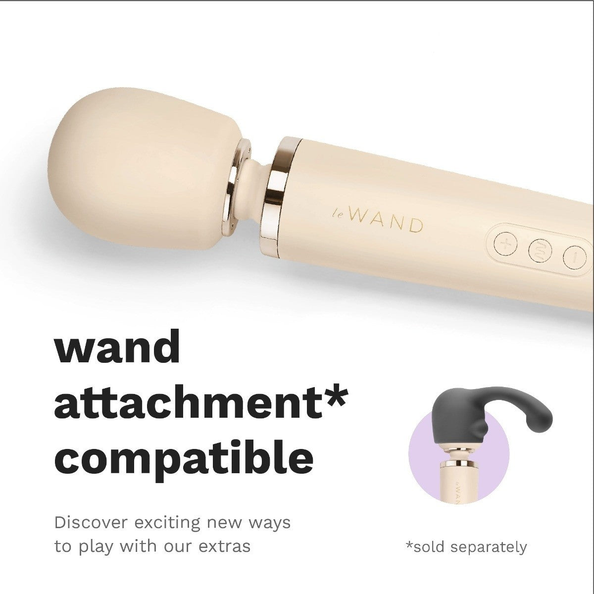 Le Wand Cream Plug In Wand Vibrator Powerful Silicone Body Massager Vibe
