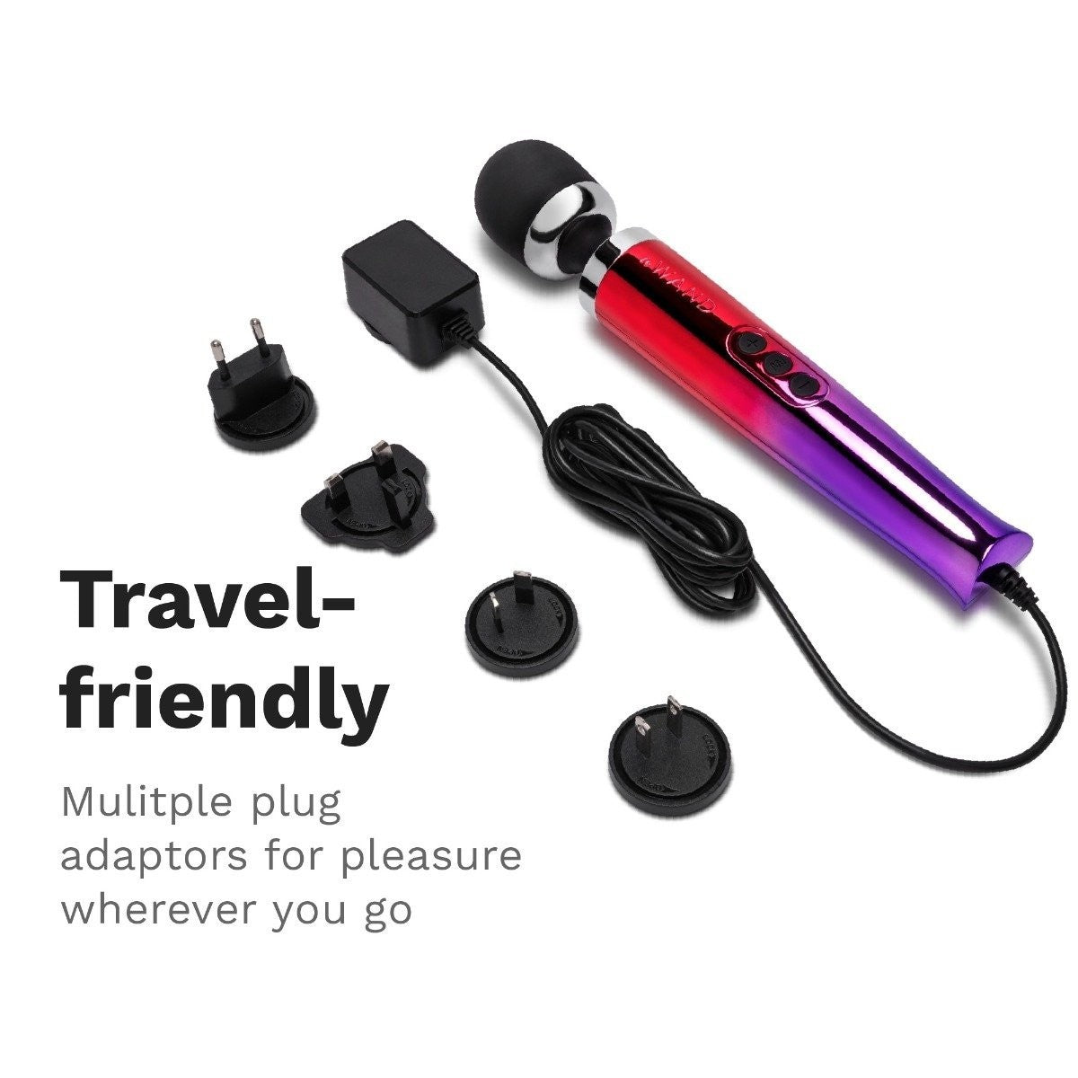 Le Wand Diecast Plug-In Vibrator Body Clitoral Massager Wand Ombre Soft Silicone