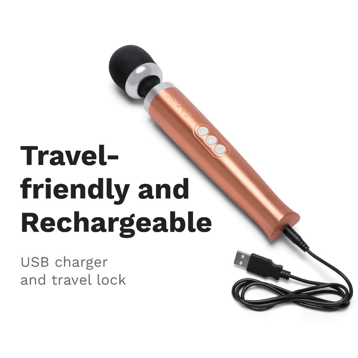 Le Wand Diecast Rose Gold Vibrator Clitoral Massager Wand Silicone Wireless