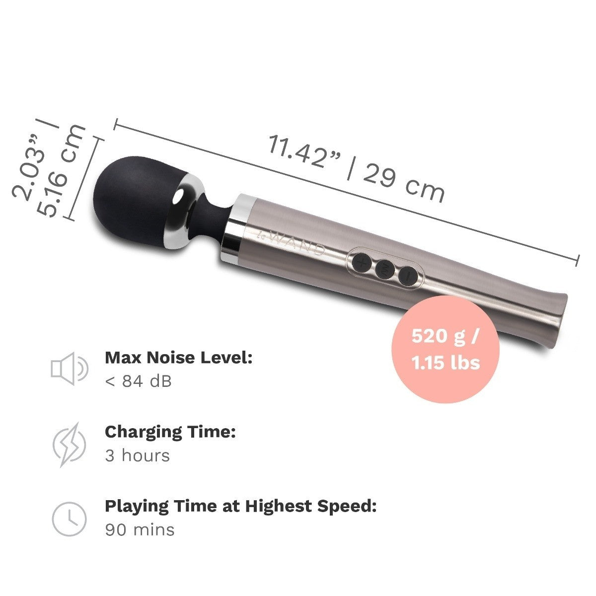 Product with dimensions, weight, and specifications on a white background