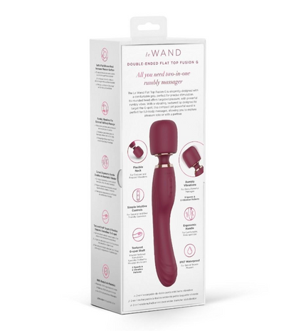 Le Wand Double Ended Flat Top Fusion G Clitoral Vibrator Massager Wand Silicone