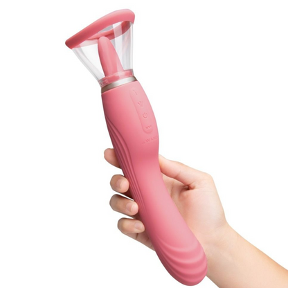 Le Wand Lick Vibrator Double End Sucking Licking Clitoral Massager Wand Silicone
