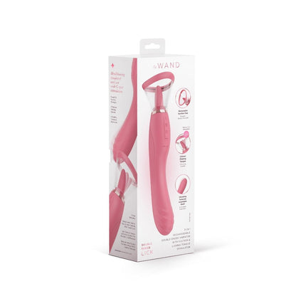 Le Wand Lick Vibrator Double End Sucking Licking Clitoral Massager Wand Silicone