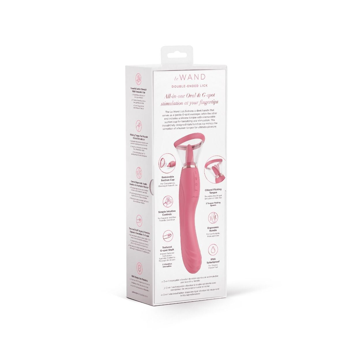 Le Wand Lick Vibrator Double End Sucking Licking Clitoral Massager Wand Silicone