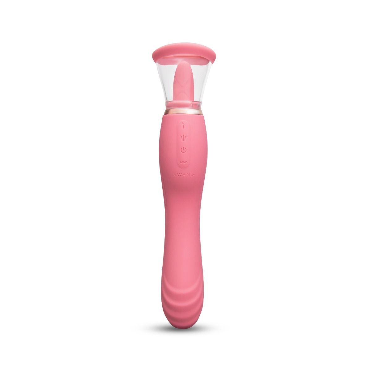 Pink electronic device on a white background