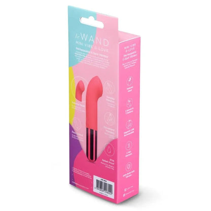 Pink and purple packaging of a Le WAND product on a white background