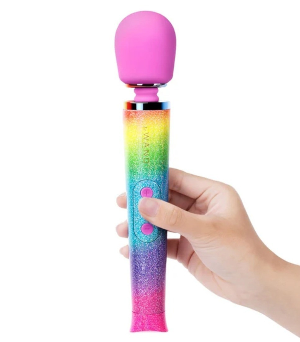 Le Wand Petite All That Glimmers Wireless Wand Vibrator Silicone Massager