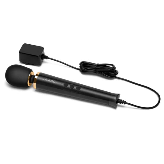 Le Wand Petite Black Plug In Wand Vibrator Powerful Silicone Body Massager Vibe