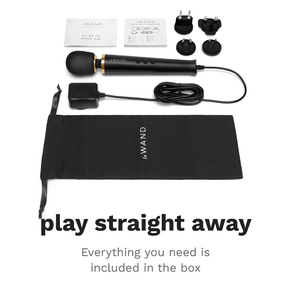 Le WAND product with accessories on a white background