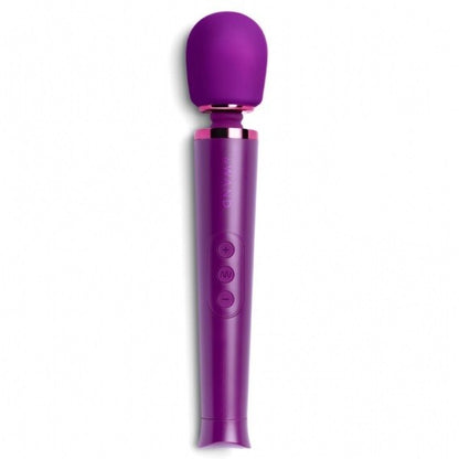Purple handheld massager on a white background