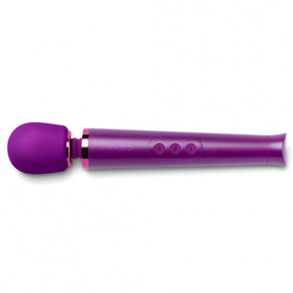 Purple handheld massager on a white background