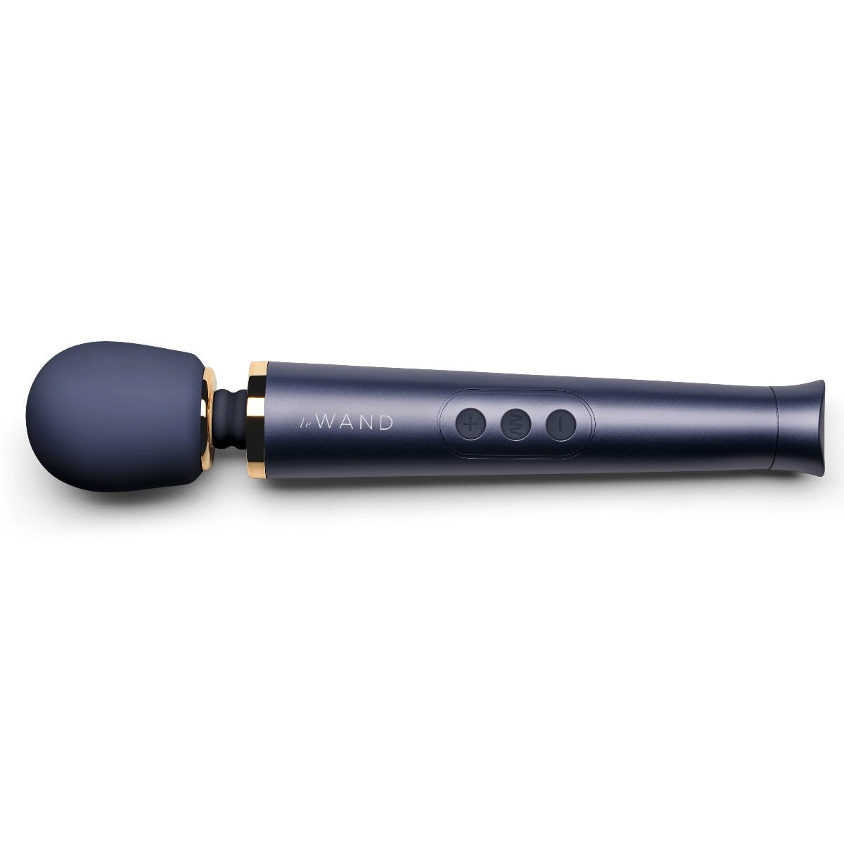 Black handheld massager with 'Le WAND' branding on a white background