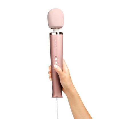Le Wand Rose Gold Plug In Wand Vibrator Powerful Silicone Body Massager Vibe