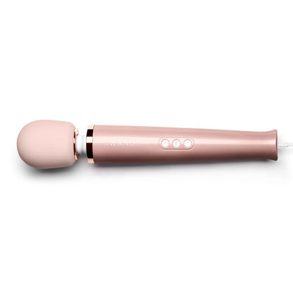 Rose gold handheld electronic device on a white background