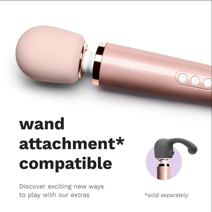 Le Wand Rose Gold Plug In Wand Vibrator Powerful Silicone Body Massager Vibe