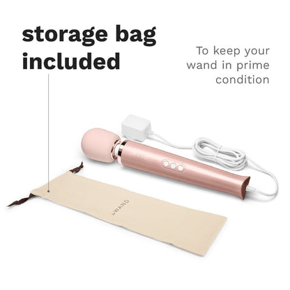 Le Wand Rose Gold Plug In Wand Vibrator Powerful Silicone Body Massager Vibe