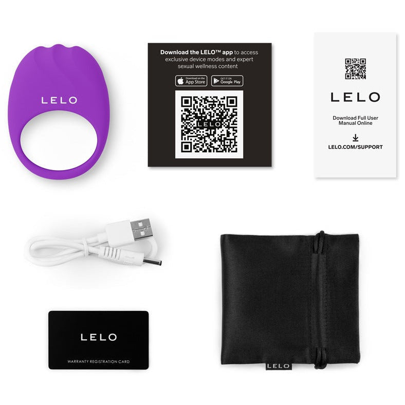 Lelo LIFEGUARD Originals App Control Vibrating Couples Cock Ring on a white background